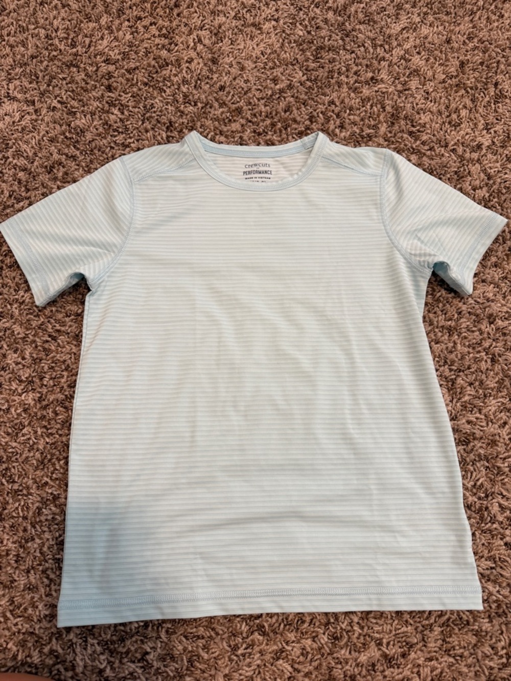 Crewcuts Pale Blue Striped Performance Shirt